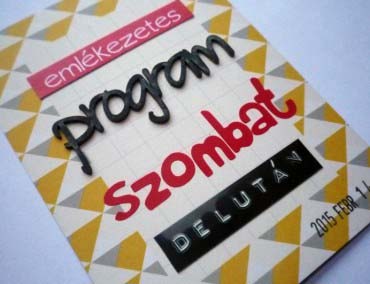 Saját készítésű (pecsételt és feliratos) kártya