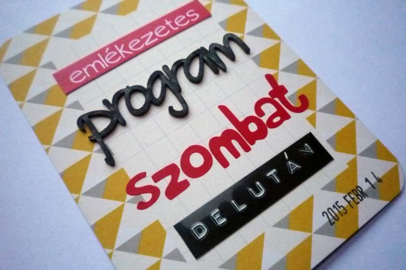 Saját készítésű (pecsételt és feliratos) kártya